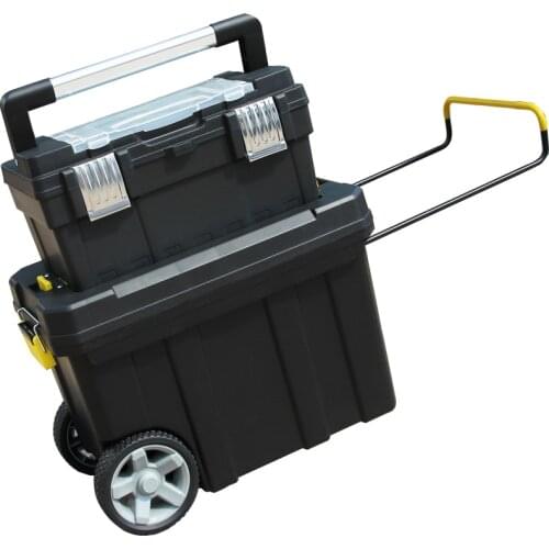 Multi-functional Trolley Tool Box Household PP Plastic Hardware Toolbox Movable Large Plastic Toolbox Thickened With Wheels YZ