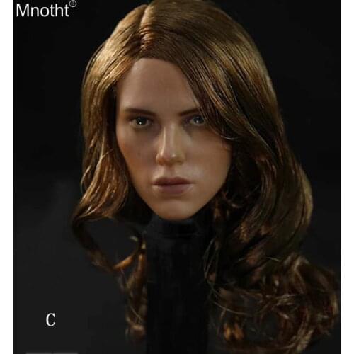 Mnotht SO-08 1/6 Vengeance Union Scarlett Black Widow Hair Carving Model Accessory for 12in Soldier Action Figure Collection m3n