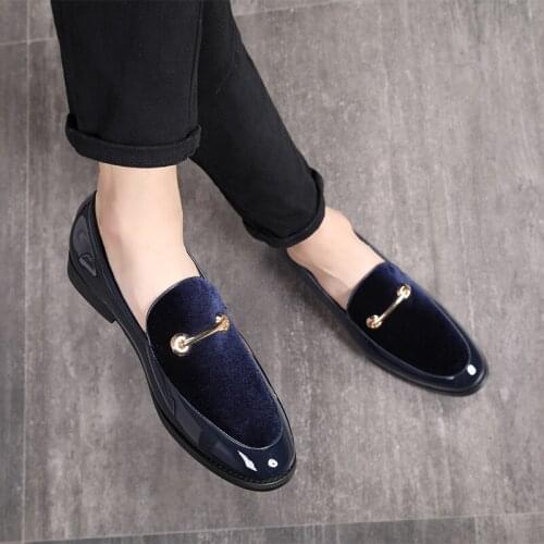 Fashionable patent leather mens Lefu shoes one foot casual leather shoes flat sole Zapatos de hombre plus size mens shoes