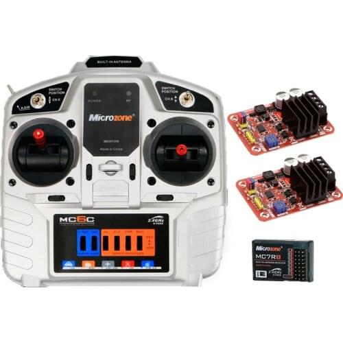 High Power DC Motor Drive Module+MC6C 2.4G RC Controller,For Tank/Panzer model Speed Control. PWM Module Controller.DIY