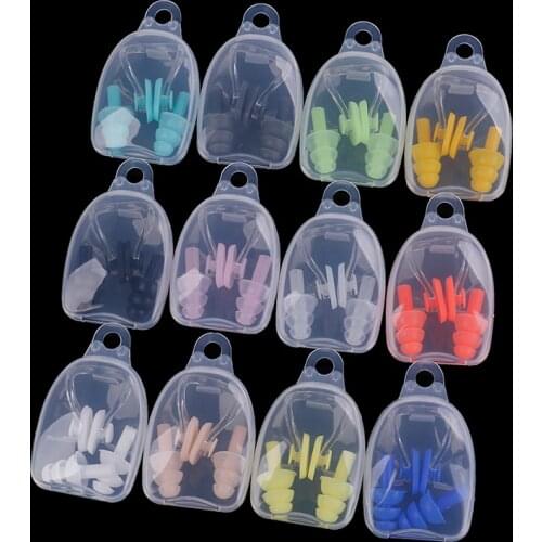 Soft Swimming Earplugs Nose Clip Case Protective Prevent Water Protection Ear Plug Waterproof Soft Silicone Swim Dive Supplies