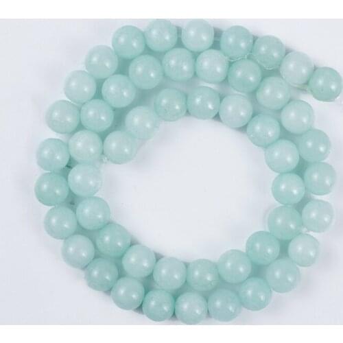 Natural Stone Beadstender Green B Color Amazon Agate Round Loose Beads for Making DIY Bracelet Earrings Jewelry 4/6/8/10/12mm