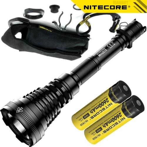 2021 nitecore MH40GTR 1200 Lumens Ultra Long Range 1004 M Hunting Search Tactical Rechargeable Flashlight Without 18650 Battery