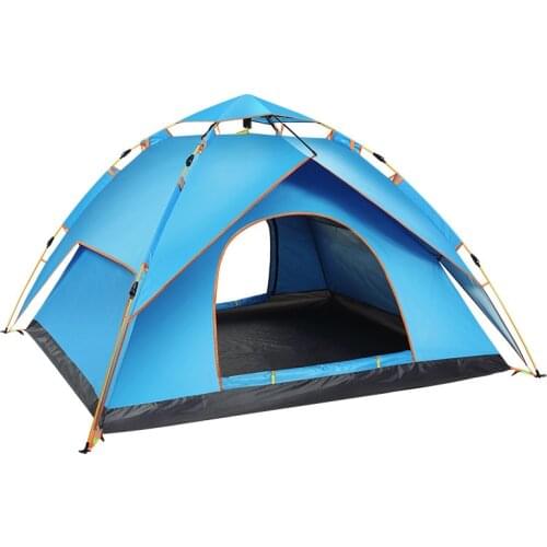 Fully automatic tent outdoor 3-4 people camping thick rain 2 people rain-proof double