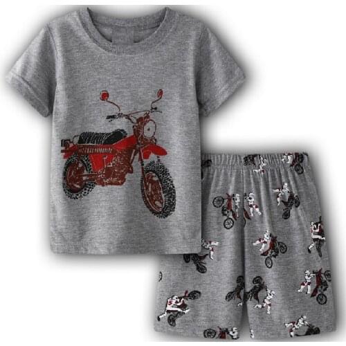 TUONXYE Childrens Motorcycle Pajamas Set Girls Pajamas Cotton Kids Pyjamas Boys Sleepwear Child Night Wear Clothing Suits