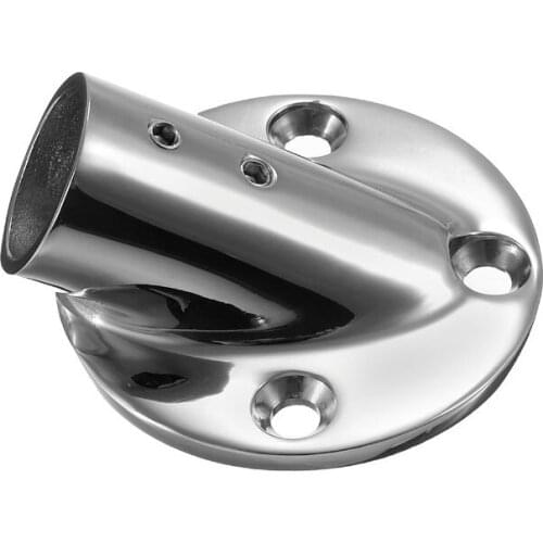 4 Pcs 316 Stainless Steel Boat Hand Rail Fittings 30 Degree 7/8" Pipe Round Base