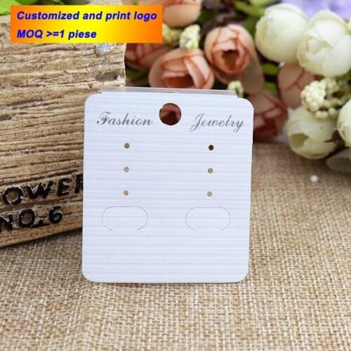 100pcs 4*5 Kraft Paper Earring Stud Card Earring Packaging Card Hanging Earring Display Card Jewelry Holder Organizer Showcase