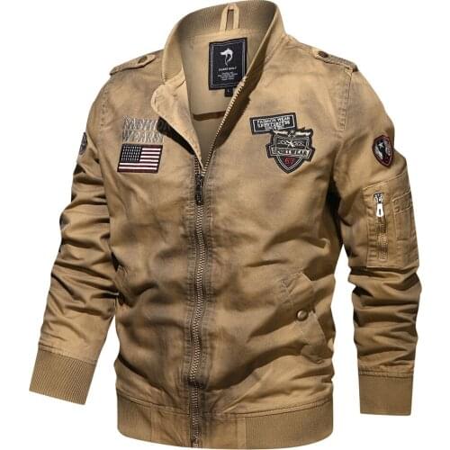 Shanghai Story Mens Cotton Jackets Military Vintage Working Jackets with Tactical Jacket 4 Color