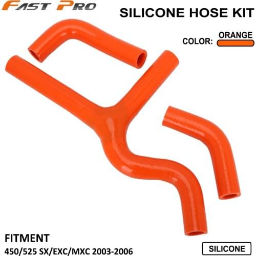 Silicone Radiator Coolant Hose For KTM SX EXC MXC MX 450 525 03-06 Enduro Dirt Bike Racing Offroad Motorcycle Motocross
