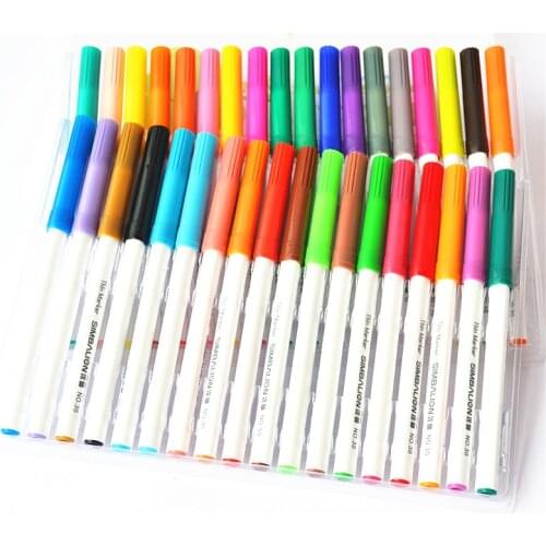 Simbalion 12 colors 24 colors 36 colors childrens watercolor pen, non - toxic triangle, thin rod,set
