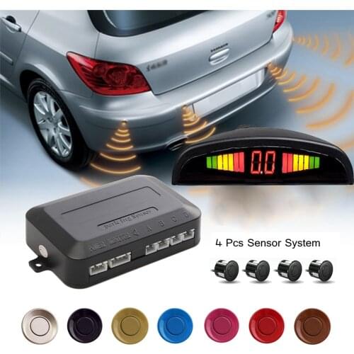 New Parking Sensor Car Parking Assistance 4 Sensors And Led Display Reverse Backup Radar Monitor Detector System
