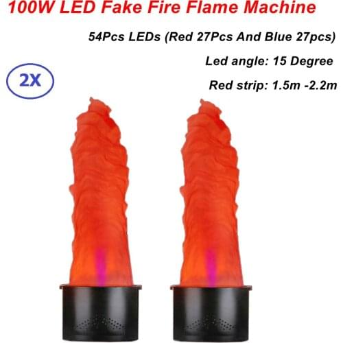 2Pcs/Lot Stage Effect LED Lamp Silk 1.5-2.2 Meter Red and Blue Fake Simulative Fire Flame Lighting Artificial Flame Blow Machine