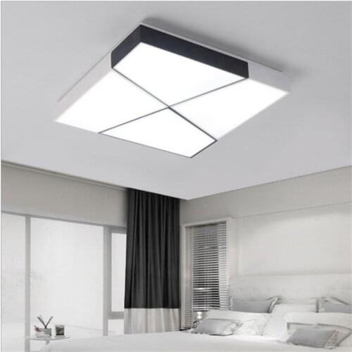 Thresh Geometrical Square Geometry Ceiling Light Lamp 110V 220V Led Dimmable 48W Modern Led Lights For Bedroom Room Lighting