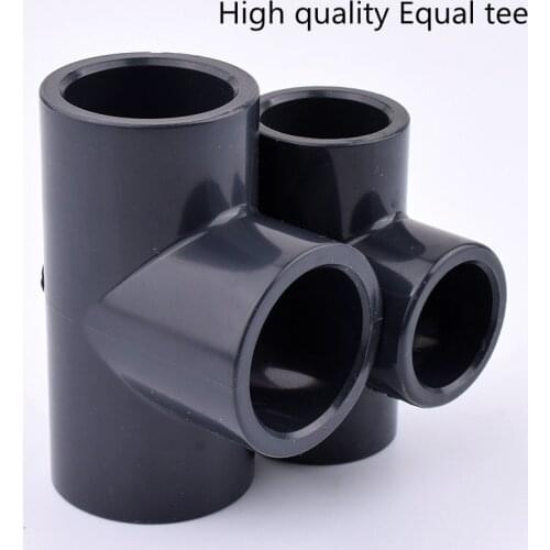 1pcs I.D 20 25 32 40 50 63mm PVC Equal Tee Connector Aquarium Fish Tank Tube DIY Tools Garden Water Connectors UPVC Pipe Joints