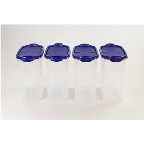 Tupperware Oval Series Dry Food Storage Container 1,7L(4) Blue Modular