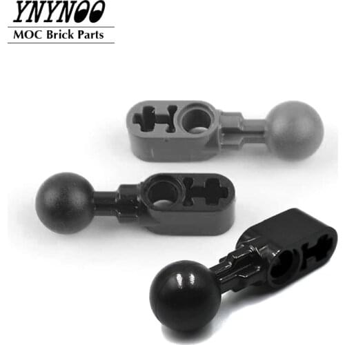 20Pcs/lot High-Tech Parts 64276 Beams 1x2 with Ball Joint Straight fit for Bionicle Set Skeleton Building Blocks Bricks DIY Toys