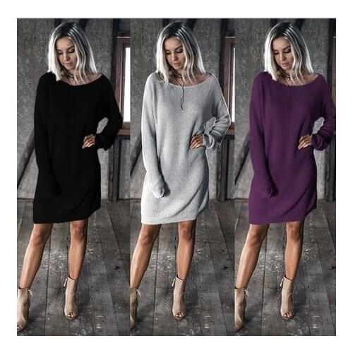 Women Spring Autumn Dress 2021 Hot Style Ladies Bat Sleeve Loose Casual womens Dress Shirt Vestido De Mujer YSY006