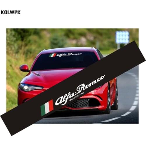 1pcs New type car windscreen windshield sticker for alfa romeo Giulia Stelvio 159 147 156 giulietta 147 GT car styling