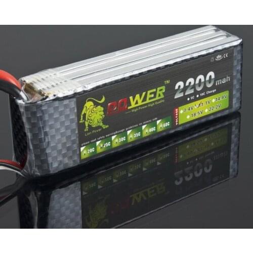 1pcs Lion Power 11.1V 2200MAH 25C MAX 30C AKKU LiPo RC Battery For Trex 450 Helicopter 3S