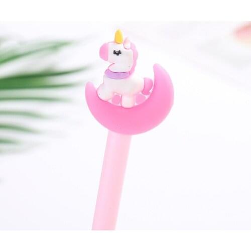 120 pcs wholesale three-dimensional moon pony black pen 0.5 cartoon neutral student creative signature pen