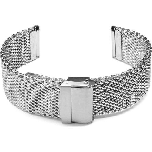 304 Stainless Steel Mesh Strap 20mm Watch Strap Milanese Watchbands Quick Release Watch Band Fashion Silver Wrist Belt Bracelet