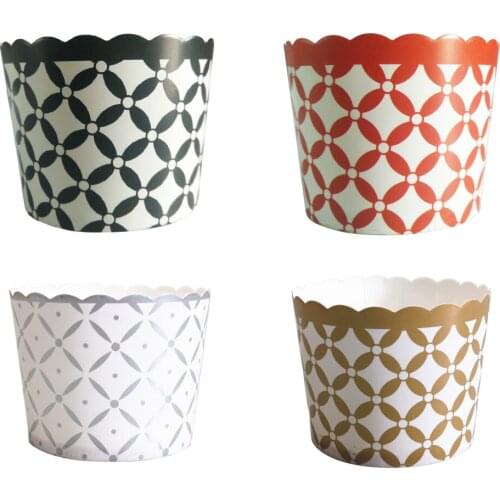 50Pcs High Quality Golden Bark Grain Design Grease Proof Cupcake Wrappers Paper Baking Cup Liners Fow Wedding Birthday Party