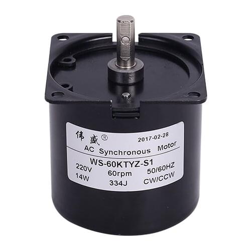 60KTYZ, low-speed permanent magnet synchronous, AC motor, 220V, geared motor