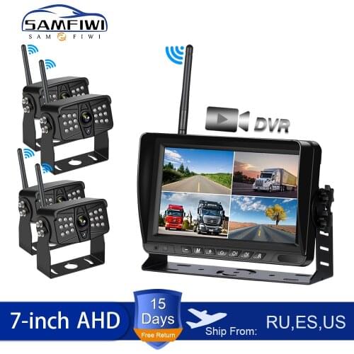 7 inch Car Monitor AHD Wireless Car Screen DVR Display Vehicle Rear View Reverse Backup Recorder Wifi Camera Truck Monitors
