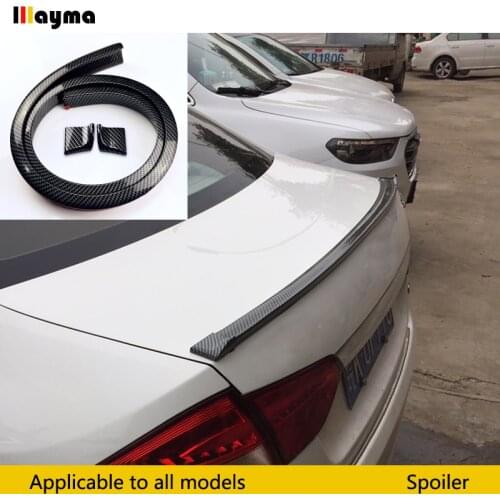 A3 8V A4 B8 B9 A5 A6 C7 A7 A8 TT Sline S4 RS3 Rubber Fake Carbon Fiber Sport style Rear lip Spoiler Roof Wing For AUDI Any Car