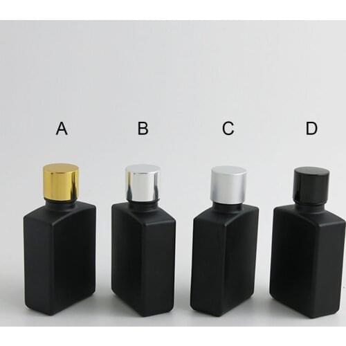 360 x 30ml Travel Portable Black Glass Bottle Square Bottle Fine Aluminum Metal Caps Essential Oil Chemical Cosmetic Container