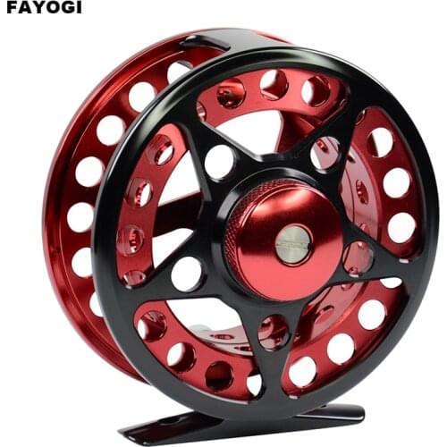 Double Color Fly Fishing Reel CNC machined 6061Aluminium Alloy 5/7 size Large Arbor Fly Reel Trout Fishing Accessories
