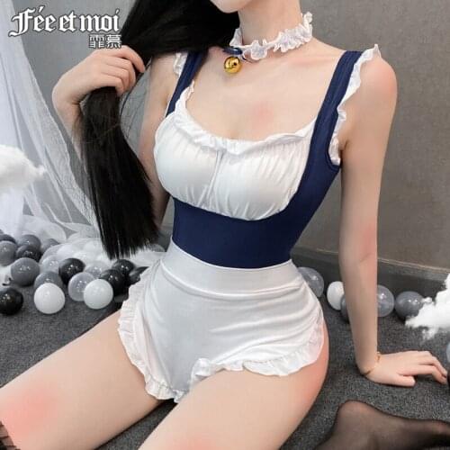FM Sexy Lingerie one-piece passion uniform sexy lingerie sexy pajamas uniform temptation cosplay sexy night skirt suit maid su