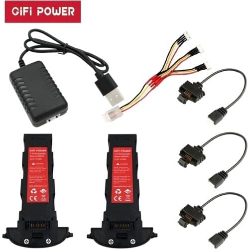 GIFI 11.4v 4200mAh Battery Charger Sets for Hubsan H117S Zino PRO GPS RC FPV Racing Camera Drones Quadcopter Parts 11.4V Battery