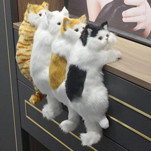 Simulation Hanging Cat Artificial Plush Fur Lovely Simulation Stuffed Plush Cat Toy Household Decoration Wedding Gifts