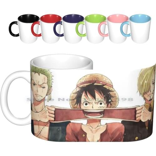 3 King Luffy , Zoro And Sanji Ceramic Mugs Coffee Cups Milk Tea Mug Anime Manga Luffy Monkey D Luffy Hat Luffy Sanji Roronoa