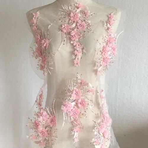 Lace Pink Blue Flower Flower Stickers Flowers Wedding Dress DIY with Fashion Patch For Women Dress