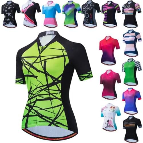 Weimostar Summer Cycling Jersey Women Short Sleeve Pro Bicycle Clothing Breathable mtb Bike Jersey Tops Road Cycling Shirt Ropa