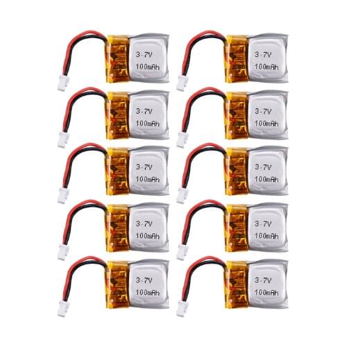 3.7V 100mAh Lipo Battery for Cheerson CX-10A FQ777-124 Wltoys V272 V282 V292 Hubsan Q4 H111 Mini RC Drone Spart Parts