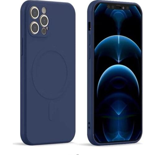 Magnetic Wireless Magnetizing Shell for iPone 12 mini Pro Max magsafe High quality silica gel magnetic case for iphone 11 Pro X