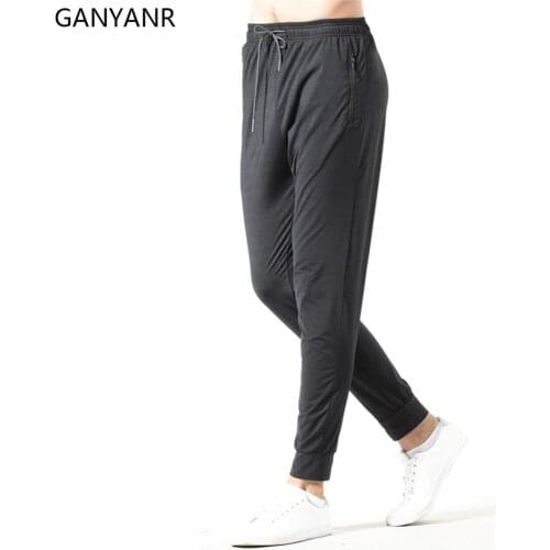 GANYANR Running Pants Men Jogging Gym Sport Training Sportswear Leggings Trousers Trackpants Workout Sweatpants Bodybuilding
