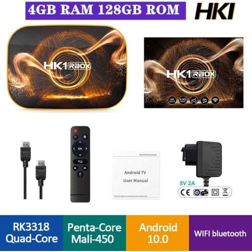 HK1 R1 RK3318 Smart TV BOX 2GB 16GB 5G WIFI USB3.0 bluetooth 4.0 Android 10.0 TVBOX 4K@60fps VP9 H.265 Youtube Set Top Box