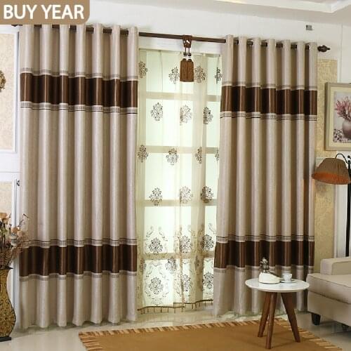 Modern Curtains for Living dining Room Bedroom Chinese Style Cotton Fabric Jacquard Curtain Tulle Finished Product Customization