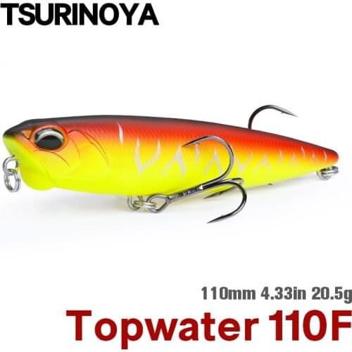 TSURINOYA Fishing Lure DW58 Top water Pencil 110mm 20.5g Z-Shaped Floating Pencil Articial bait Bass bait Snakehead Lure