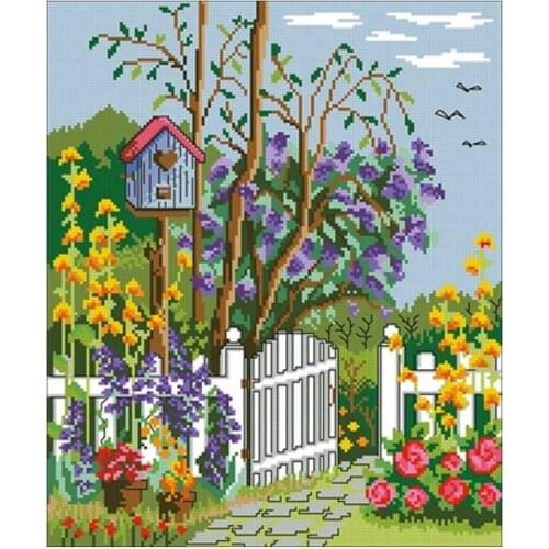 Corner of the garden Counted Cross Stitch 11CT 14CT 18CT DIY Chinese Cross Stitch Kits Embroidery Needlework Sets home decor