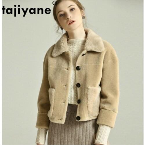 Real Coat Fur Streetwear Wool Jacket Autumn Winter Coat Women Clothes 2021 Korean Vintage Suede Lining Sheep Shearling ZT3267