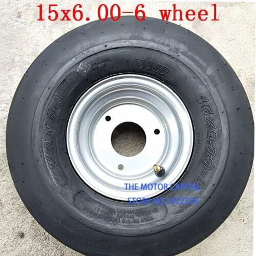 High quality 15X6.00-6 for 168CC Karting Go Kart Motorcycle Wheel Rim With Tubeless Tire Tyre
