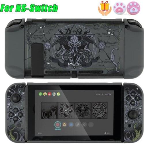 New Dark-Cthulhu Hard Full Front Back Cover Shell For Nintendo Switch JoyCons Controller NS Switch Protective Skin Case