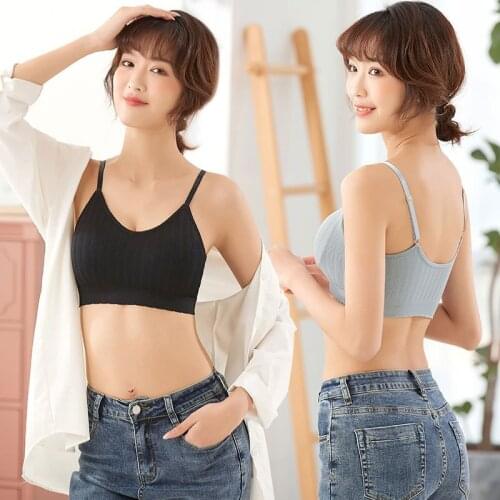 2-Styles Fashion Women Seamless Bras No Rims Girls Female Elastic Breathable One Size Underwear with Pad Tube Tops Lingerie