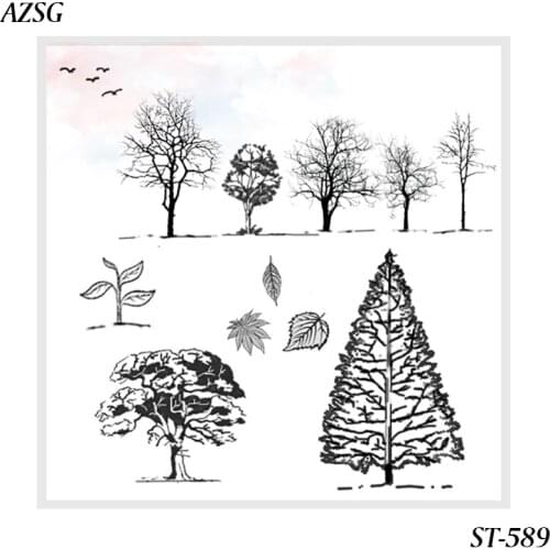 ZhuoAng Lonely forest Clear Stamps/Card Making Holiday decorations For scrapbooking Transparent stamps 13*13cm