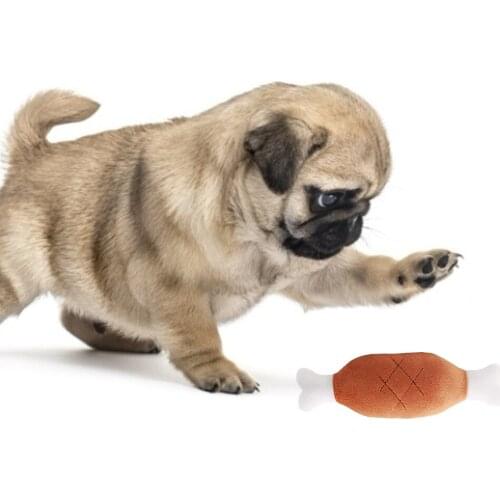 1pc Soft Plush Squeaky Bone Dog Toys Bite-Resistant Clean Dog Chew Puppy Training Toy Pet Supplies Dropshipping